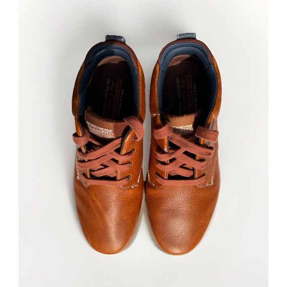 Skecher’s Men’s Harper Meldon Chukka Boots Brown Leather Lace Up Cushioned 7 M - Picture 5 of 11